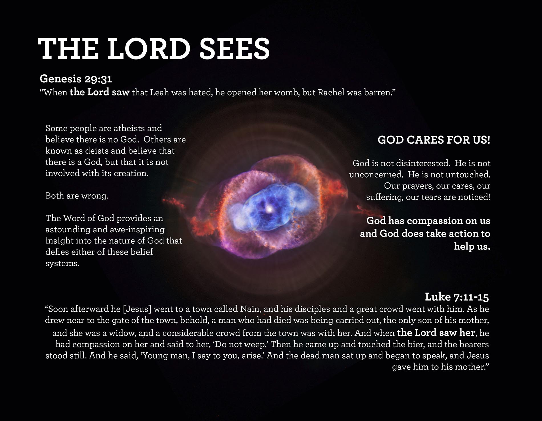 THE LORD SEES Genesis 29:31